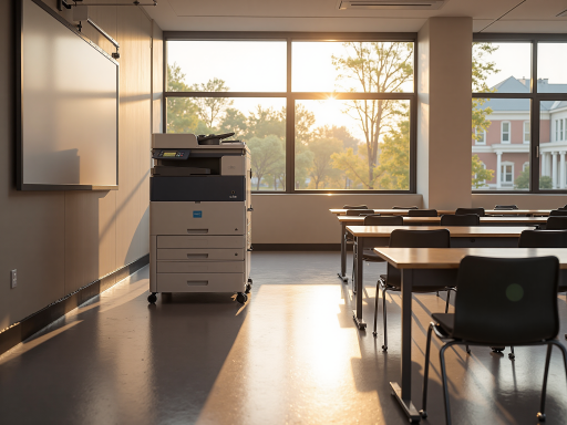 校园摄影工作室外景，现代化建筑背景，阳光明媚的下午，绿树成荫的校园环境，体现青春活力氛围